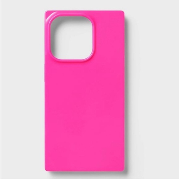 NWT Neon Pink MagSafe-compatible square-shaped case for Apple iPhone 15 Pro - Picture 1 of 8